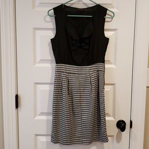 Black and houndstooth dress
